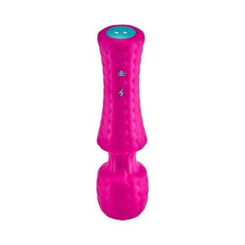 Vibrador Mini Ultra Wand Recargable de Silicona Texturizada Flexible FemmeFunn Rosa