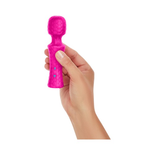 Vibrador Mini Ultra Wand Recargable de Silicona Texturizada Flexible FemmeFunn Rosa