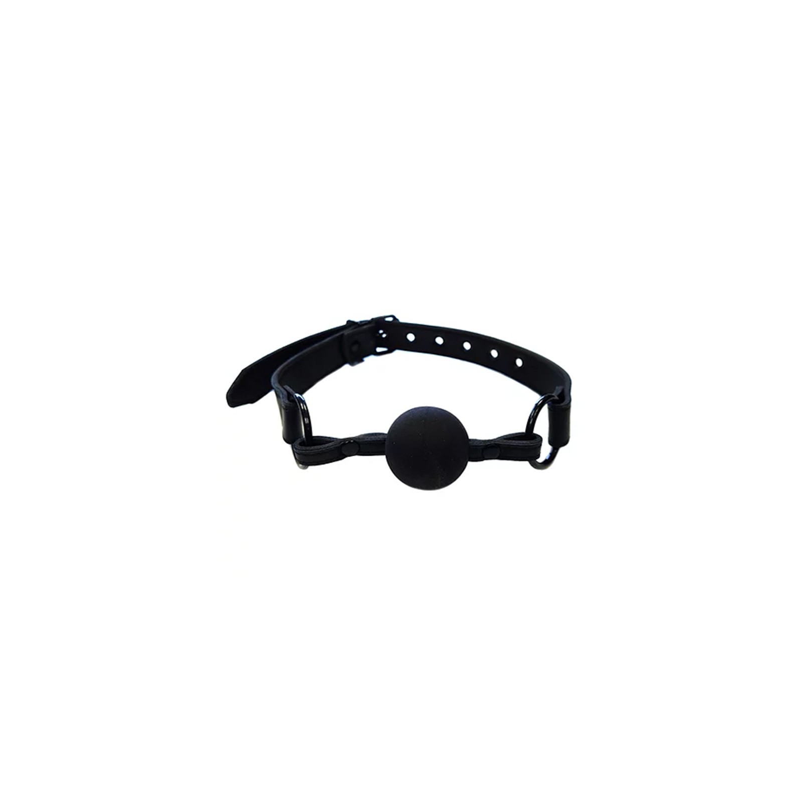 Rouge Leather Ball Gag Black