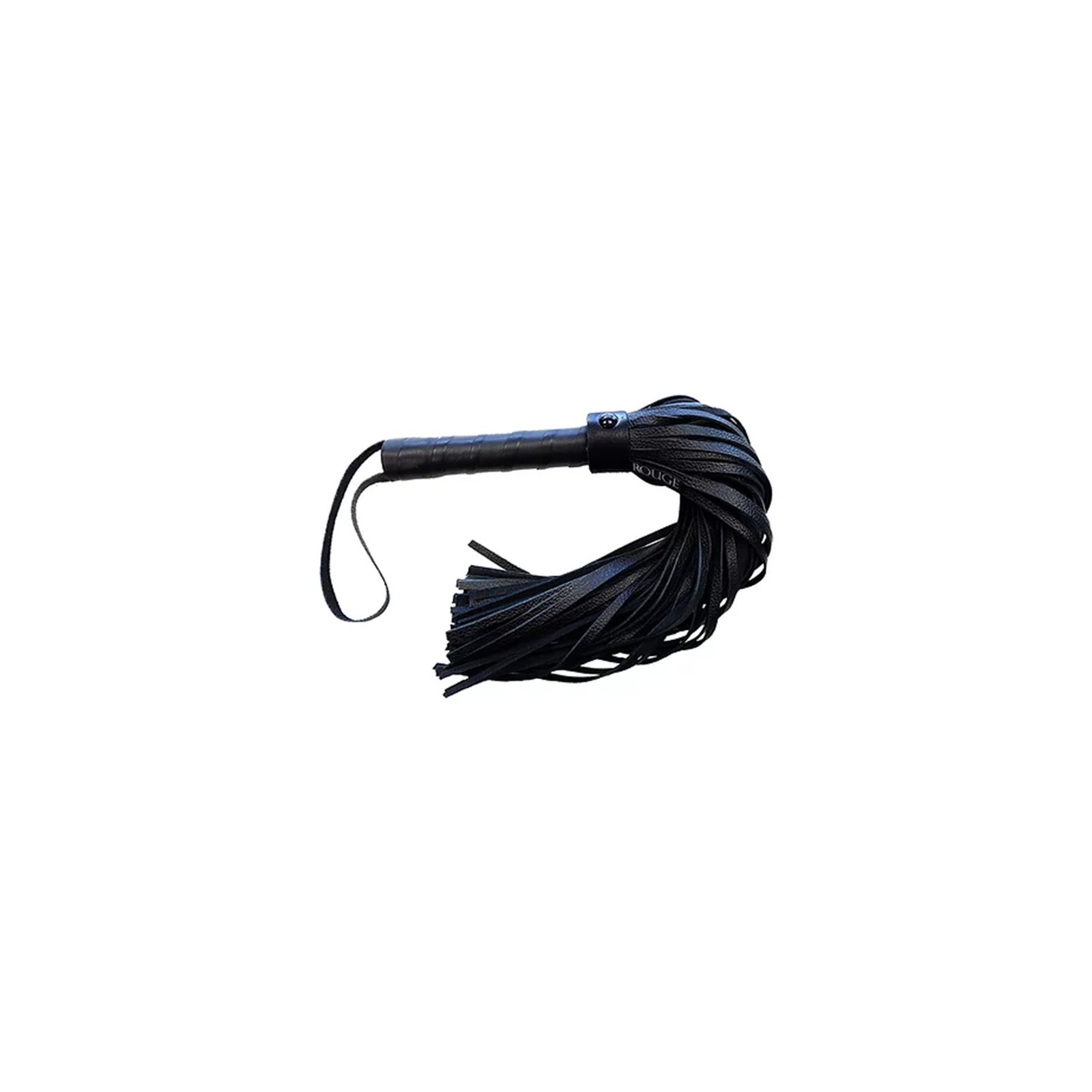 Rouge Long Leather Flogger Black