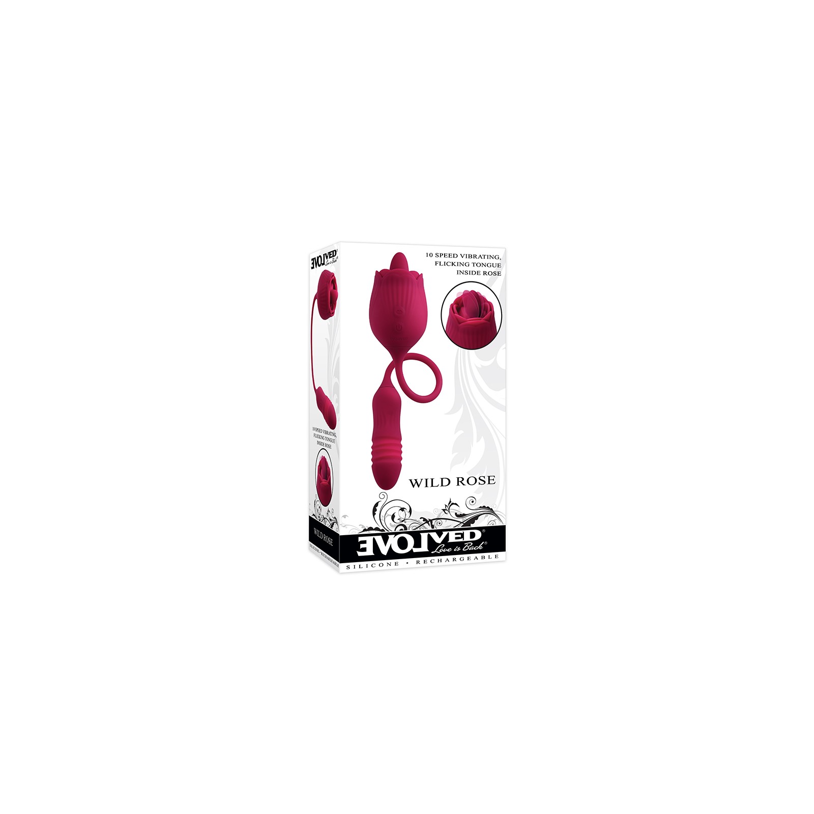 Huevo Vibro-Impulsor Doble Evolved Wild Rose Rojo