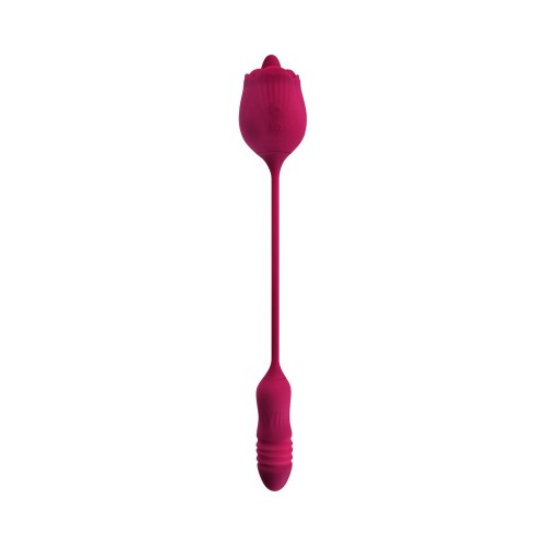 Huevo Vibro-Impulsor Doble Evolved Wild Rose Rojo