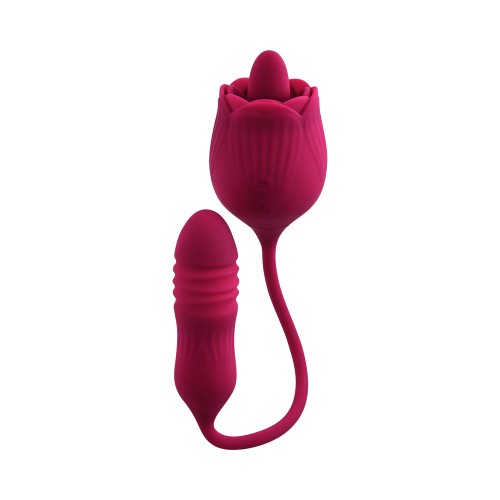 Huevo Vibro-Impulsor Doble Evolved Wild Rose Rojo