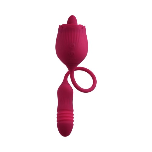 Huevo Vibro-Impulsor Doble Evolved Wild Rose Rojo