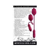 Huevo Vibro-Impulsor Doble Evolved Wild Rose Rojo