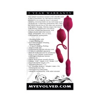 Huevo Vibro-Impulsor Doble Evolved Wild Rose Rojo