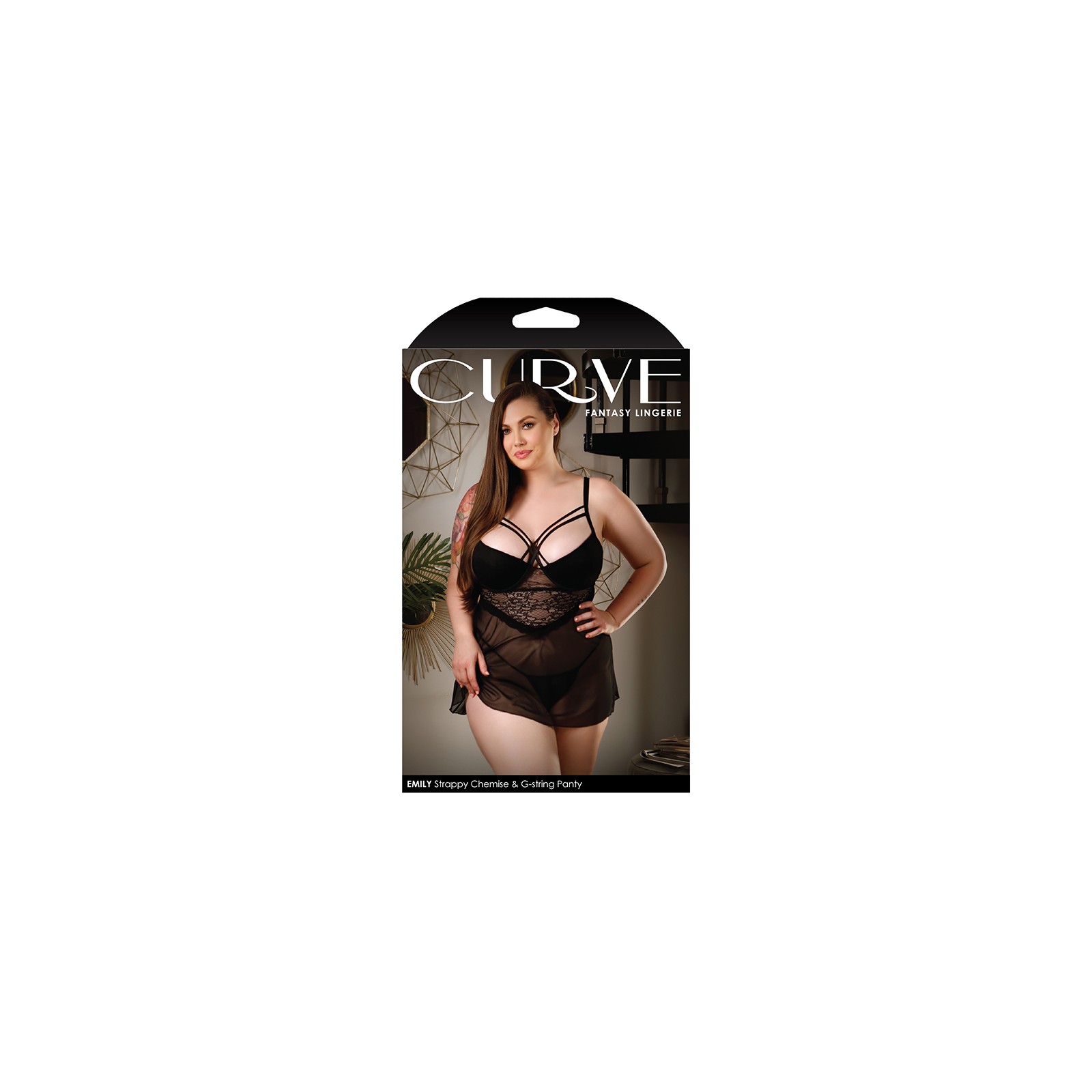 Curve Emily Strappy Chemise with Molded Cups