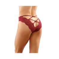 Ivy Lace Bikini Panty with Cut-Out Back - Garnet - Stylish & Comfortable