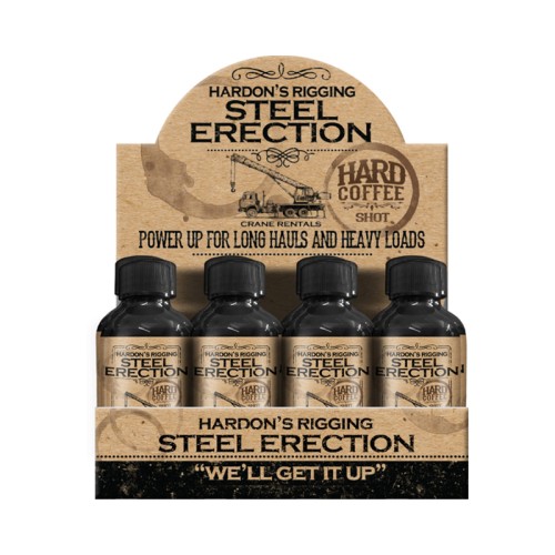 Steel Erection Male Enhancement Coffee Shot Display