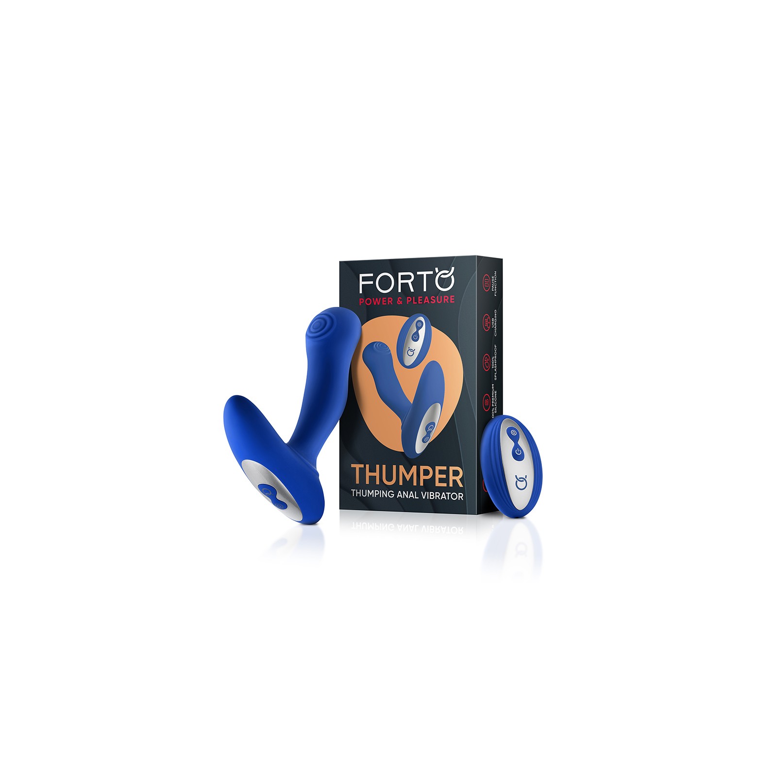 Forto Thumper Rechargeable Anal Vibrator with Remote