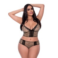 Magic Silk Bra & Tanga Purrrfect - Leopardo Reina