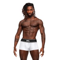 Male Power Modal Rib Pouch Short - White L