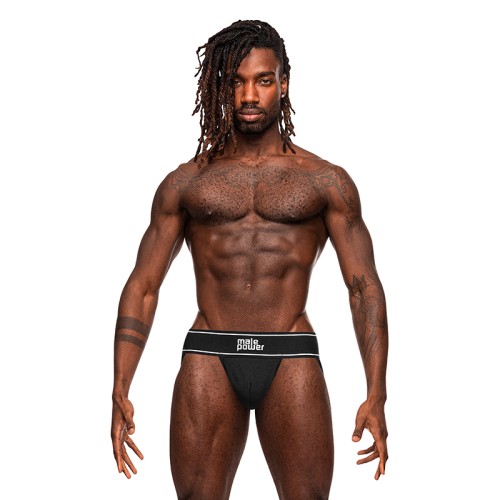 Male Power Modal Ribbed Jockstrap Black