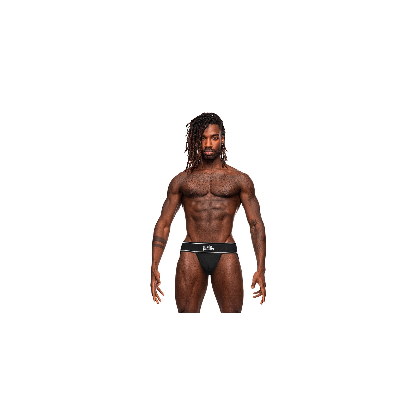 Male Power Modal Ribbed Jockstrap Black