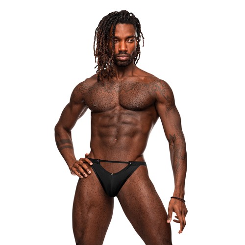 Male Power Magnificence Jock with Cutout - Black S/M