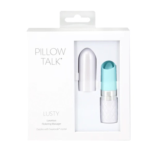 Vibrador de Labial Lusty Pillow Talk con Cristal