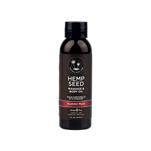 Earthly Body Hemp Seed Massage Oil Kashmir Musk