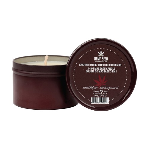 Earthly Body Hemp Seed Candle 3-in-1 Kashmir Musk