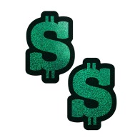 Pastease Green Glitter Dollar Sign Nipple Pasties