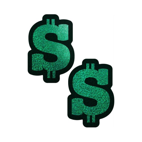 Pastease Green Glitter Dollar Sign Nipple Pasties