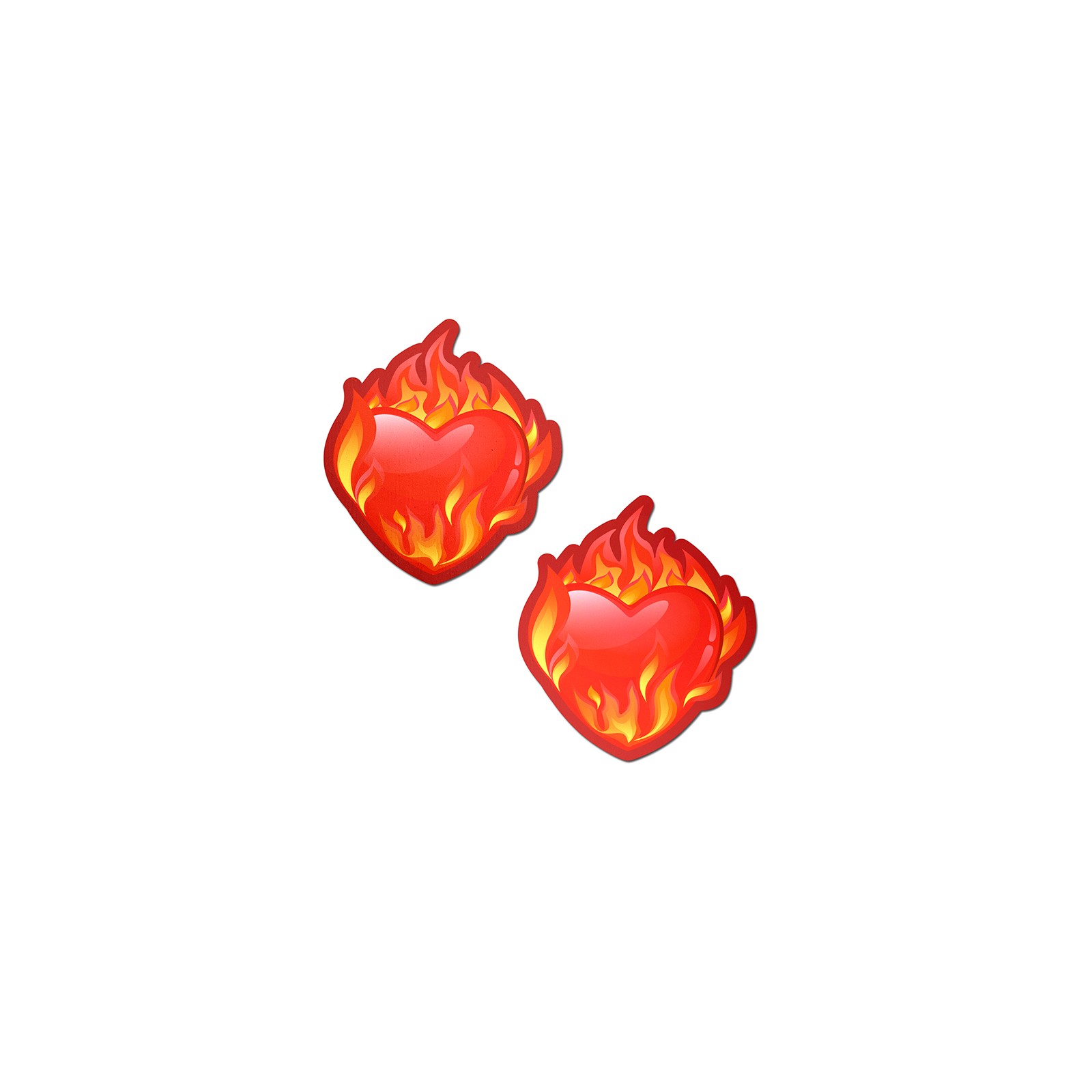 Flaming Heart Nipple Pasties