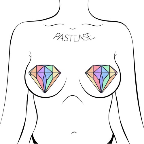 Pastease Rainbow Diamond Nipple Pasties