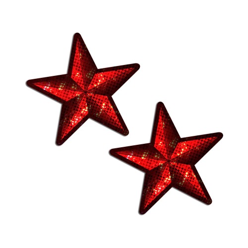 Pastease Nautical Star: Estrellas Disco Marinero en Rojo Diamante - Divertido y Coqueto