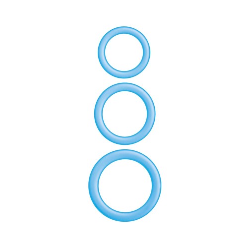 Enhancer Blue Glow Rings Set of 3