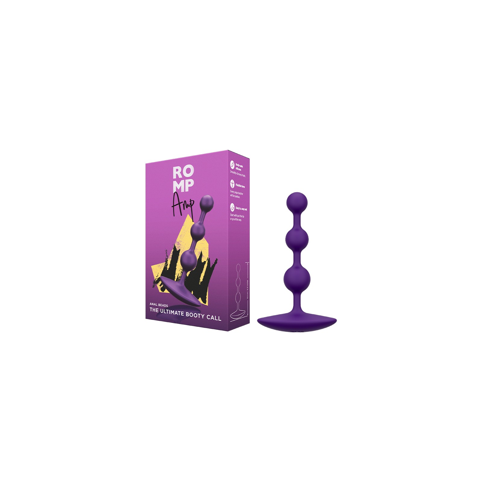 ROMP Amp Silicone Anal Plug Deep Purple