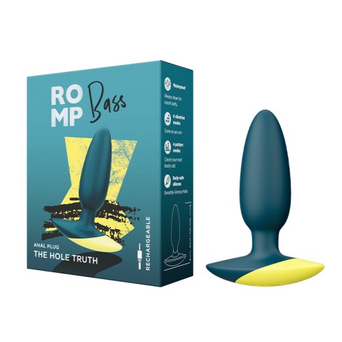 ROMP Bass Rechargeable Vibrating Anal Plug Dark Green