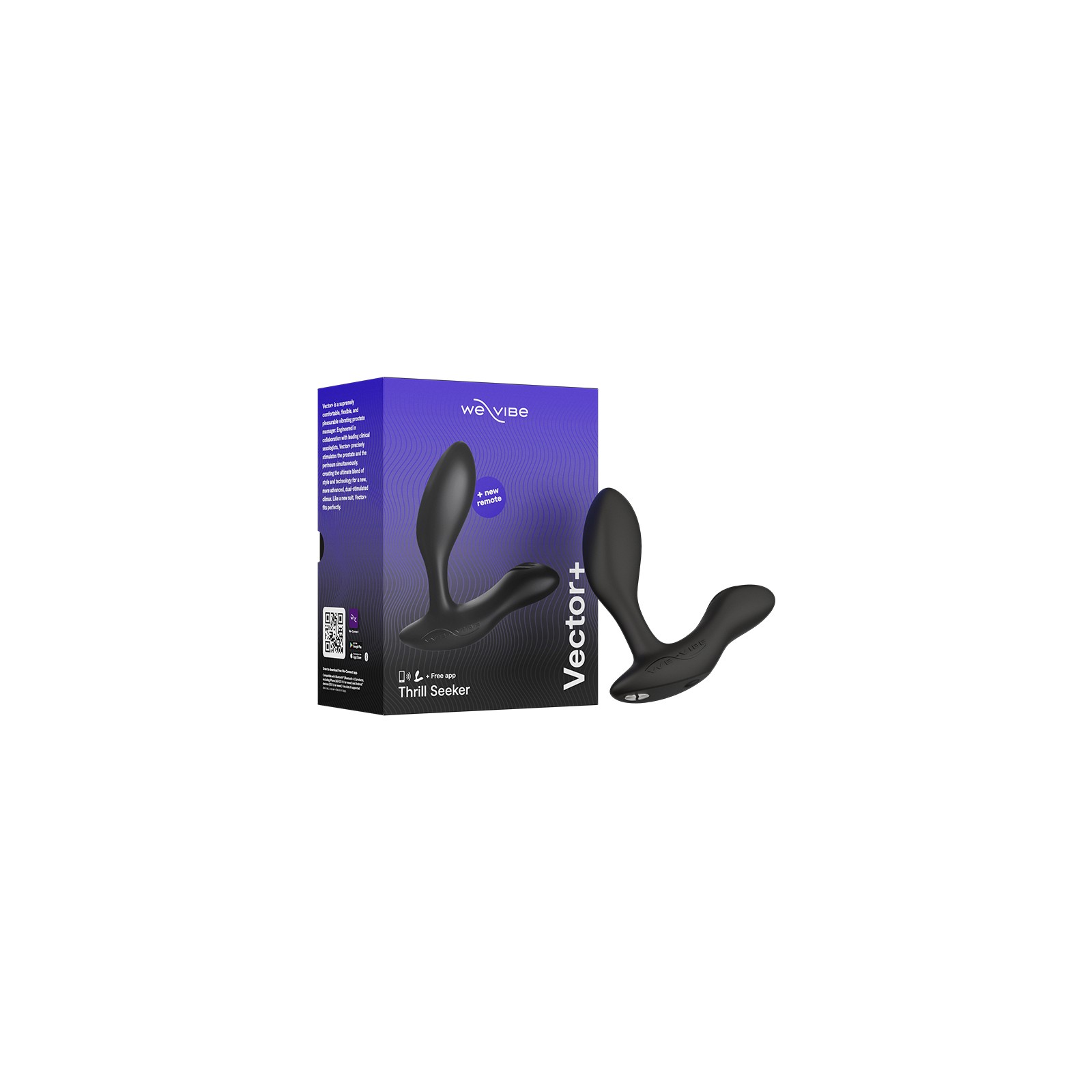 We-Vibe Vector+ Dual Stimulation Prostate Massager - Charcoal Black