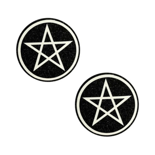 Pasties Wicca con Brillo Negro para Noches Atrevidas