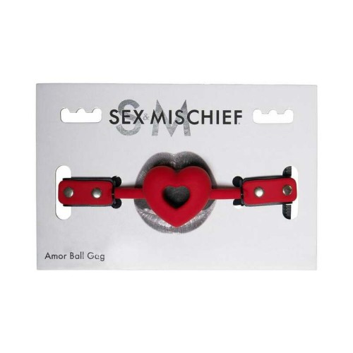 Sportsheets Sex & Mischief Amor Breathable Heart-Shaped Silicone Ball Gag