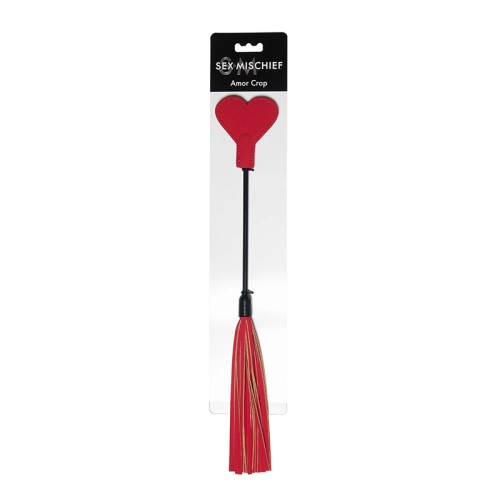 Sportsheets Amor Heart-Shaped Dual-Ended Flogger Red