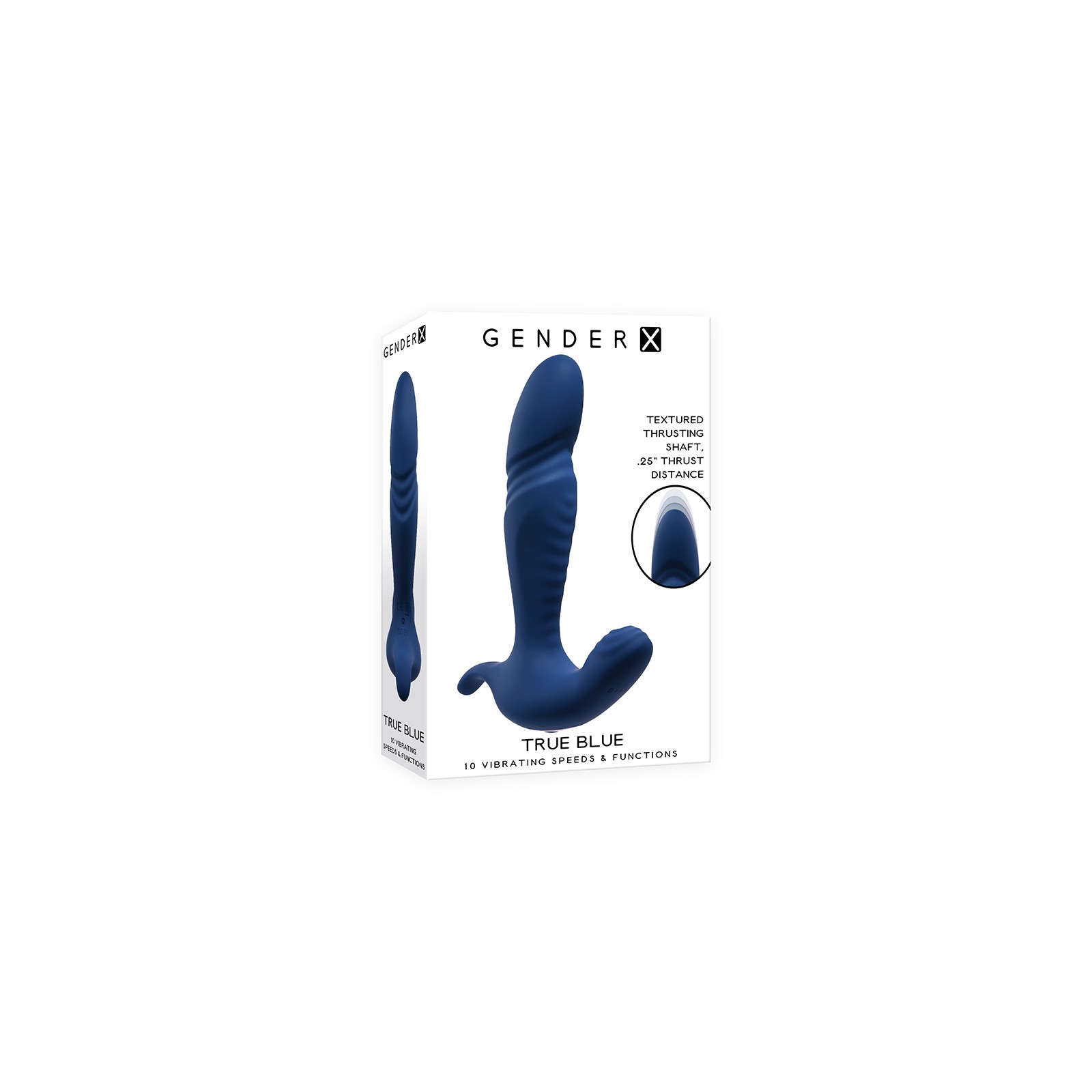 Gender X Blue Rechargeable Thrusting Vibrator