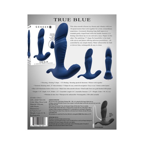 Vibrador Trazador Recargable Gender X Azul