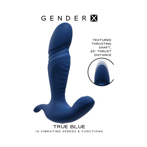 Gender X Blue Rechargeable Thrusting Vibrator