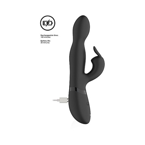 VIVE NIVA 360° Rotating Rabbit Vibrator in Black