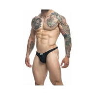 MaleBasics JUSTIN + SIMON Tanga Clásico Negro 2XL - Ajuste Cómodo