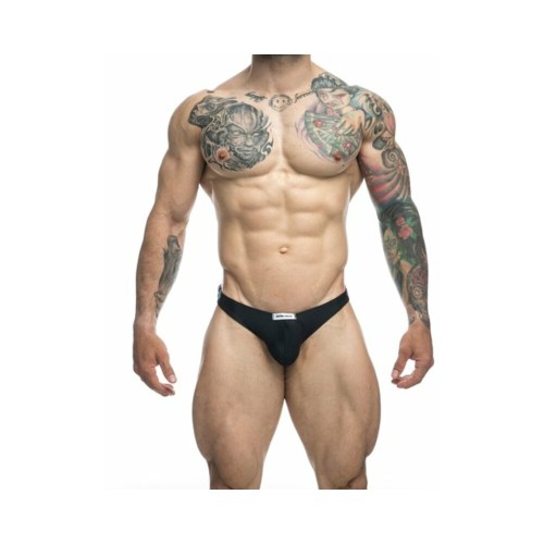 MaleBasics JUSTIN + SIMON Classic Tanga Black 2XL - Comfortable Fit