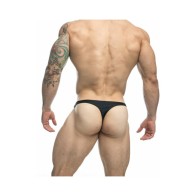 MaleBasics JUSTIN + SIMON Classic Tanga Black 2XL - Comfortable Fit