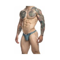 Tanga Clásico MaleBasics JUSTIN + SIMON Metalizado Verde para Comodidad