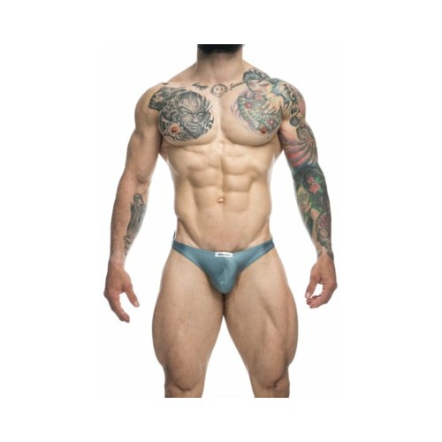 Tanga Clásico MaleBasics JUSTIN + SIMON Metalizado Verde para Comodidad