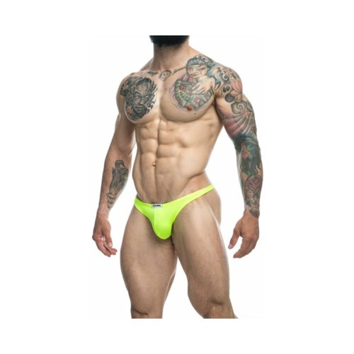 Tanga Clásico MaleBasics JUSTIN + SIMON Verde Neón | Ropa Interior Elegante