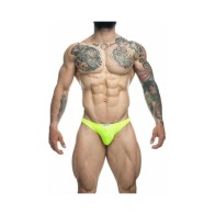 Tanga Clásico MaleBasics JUSTIN + SIMON Verde Neón | Ropa Interior Elegante