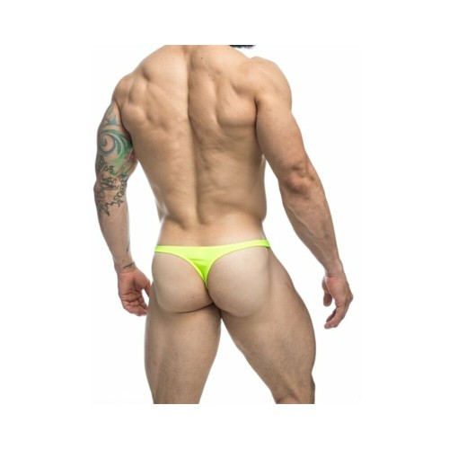 Tanga Clásico MaleBasics JUSTIN + SIMON Verde Neón | Ropa Interior Elegante