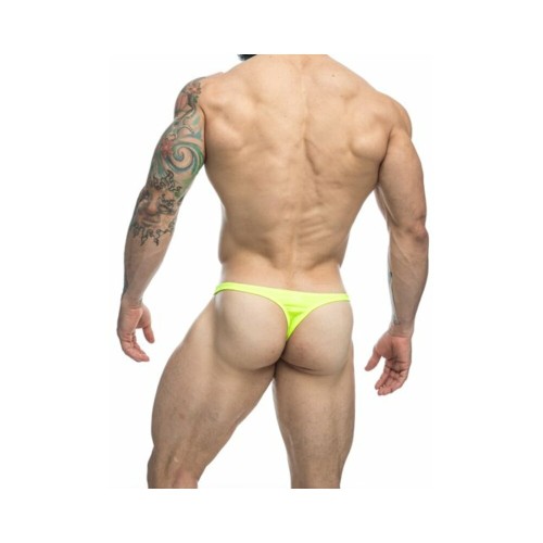 Tanga Clásico MaleBasics JUSTIN + SIMON Verde Neón | Ropa Interior Elegante