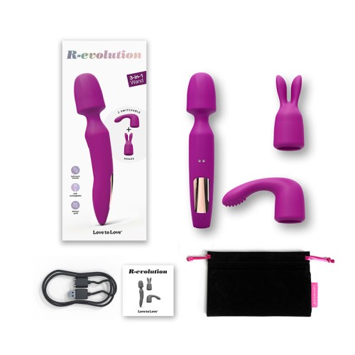 Vibrador de Varita 3 en 1 Love to Love R-evolution