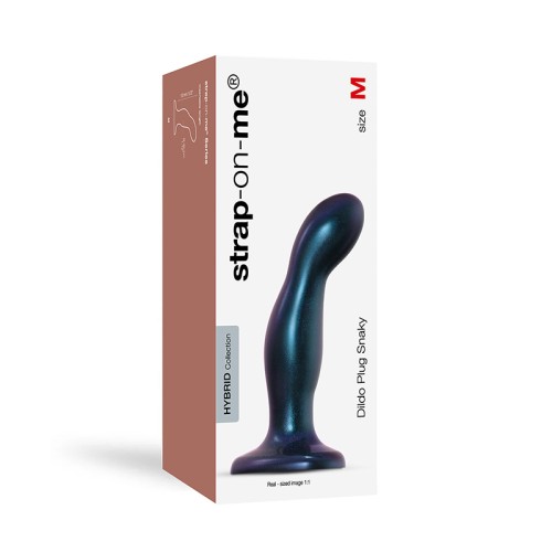 Plug Dildo Híbrido Strap-On-Me Snaky Azul Metálico