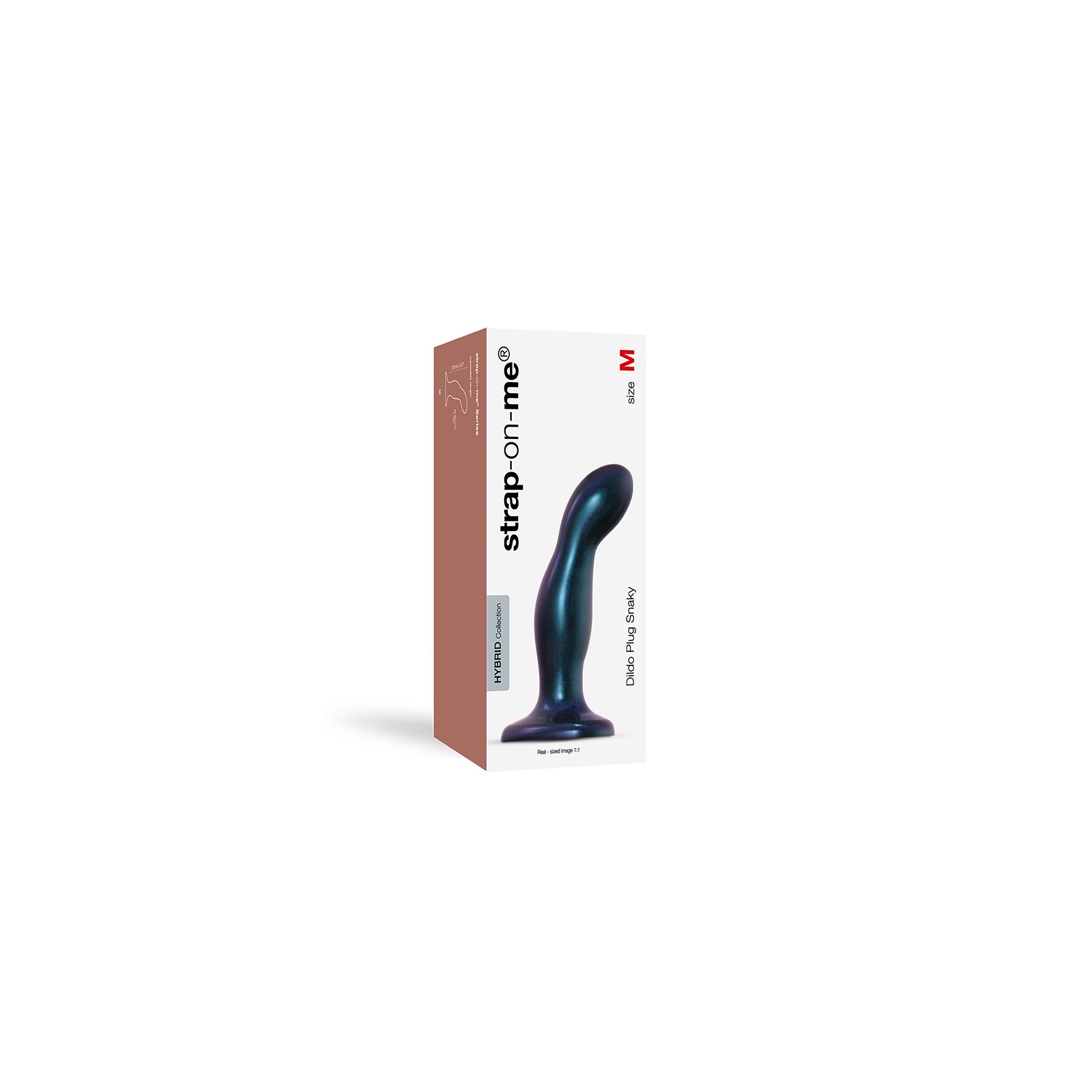 Plug Dildo Híbrido Strap-On-Me Snaky Azul Metálico